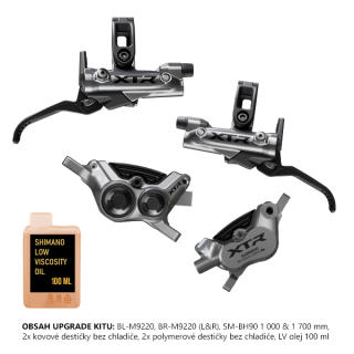 SHIMANO UPGRADE set XTR BR-M9220 BL-M9220 BR-př+zad/BL-levá+pravá SM-BH90-1000mm+1700mm resin des.