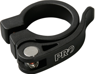 PRO sedlovková objímka plná RU, 34,9 mm, černá