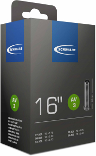 SCHWALBE duše 16", 47/62-305, AV 40 mm, STANDARD, BUTYL, 115 g