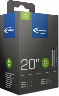 SCHWALBE duše 20", 40/60-406, AV 40 mm, EXTRALIGHT, BUTYL, 100 g