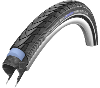 SCHWALBE plášť MARATHON PLUS,25-622,28x1.00,700x25C,SmartGuard,dušový,drát,595 g,černá/reflexní