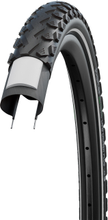 SCHWALBE plášť LAND CRUISER PLUS,47-622,28x1.75,PunctureGuard,dušový,drát,970 g,černá/reflexní