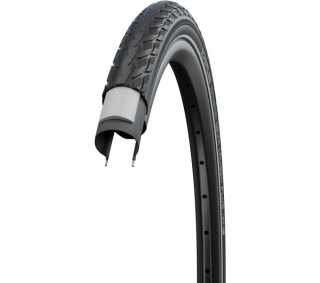 SCHWALBE plášť DELTA CRUISER PLUS,47-406,20x1.75,PunctureGuard,dušový,drát,670 g,černá/reflexní