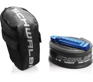 SCHWALBE podsedlová taštička vč. SCHWALBE (duše MTB -27,5./29.,SV40,Nr.19) a 2ks Montpák